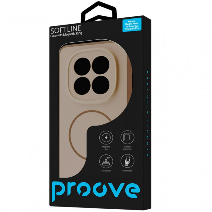 Чохол Proove Softline Case with Magnetic Ring для Xiaomi Redmi Note 15 Pro+ 5G/Poco M8 Pro Beige (PCLCXRPP1581)