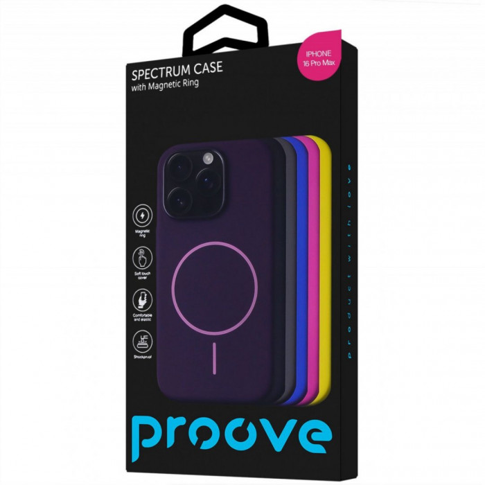 Чохол Proove Spectrum Case with Magnetic Ring для iPhone 16 Pro Max Powder Pink (PCSPIP16PM57)