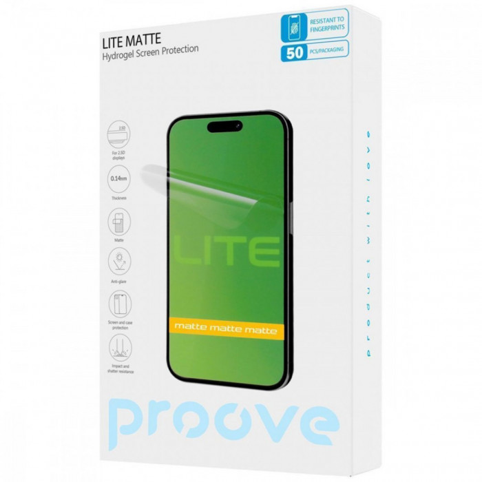 Захисна гідрогелева плівка Proove Hydrogel Screen Protection LITE Matte (GGLT21400150)