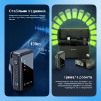 Бездротовий петличний мікрофон Proove Forum Pro Black (PFWM00000201)