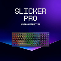 Бездротова клавіатура Proove Gaming Slicker Pro (Ukraine Layout) White/Purple (WKSLP0022417)