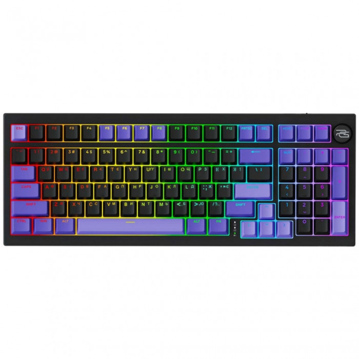 Бездротова клавіатура Proove Gaming Slicker Special Edition (Ukraine Layout) Black/Purple (WKSLSE022401)