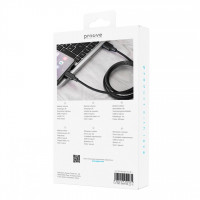 Кабель Proove Striped Silicone USB to Type-C 3A (1m) Black (CCSS60001201)