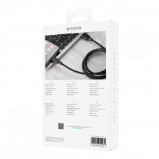 Кабель Proove Striped Silicone USB to Type-C 3A (1m) Black (CCSS60001201)