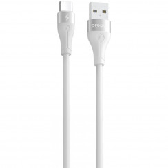 Кабель Proove Soft Silicone USB to Type-C 3A (1m) White (CCSO20001202)
