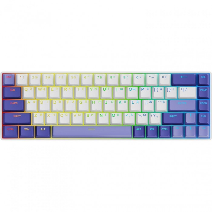 Дротова магнітна клавіатура Proove Gaming Cyrex (Ukraine Layout) White/Purple (MKCR00022417)