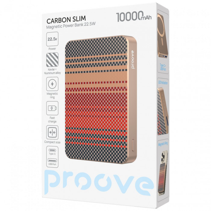 Павербанк Proove Carbon Slim 22.5W 10000mAh Glowrise (PBCS22110052)