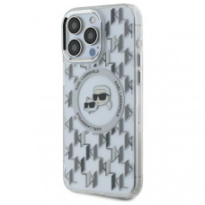 Чохол Karl Lagerfeld IML Monogram Karl & Choupette Head для iPhone 16 Pro Max Transparent with MagSafe (KLHMP16XHMCKMHT)