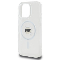 Чохол Karl Lagerfeld IML Metal Karl Head для iPhone 16 Pro Max White with MagSafe (KLHMP16XHLSKIH)
