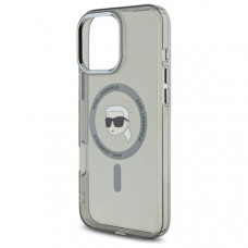 Чохол Karl Lagerfeld IML Metal Karl Head для iPhone 16 Pro Max Black with MagSafe (KLHMP16XHLSKIK)