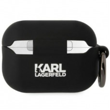 Чохол Karl Lagerfeld Silicone Karl Head 3D для AirPods Pro 2 Black (KLAP2RUNIKK)