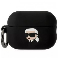 Чохол Karl Lagerfeld Silicone Karl Head 3D для AirPods Pro 2 Black (KLAP2RUNIKK)