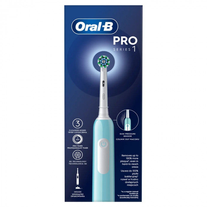 Електрична зубна щітка BRAUN Oral-B PRO1 D305.513.3 Caribbean Blue
