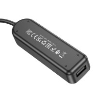 Type-C HUB Borofone DH5 Erudite 4-in-1 Type-C to USB2.0*4 0.2m Black