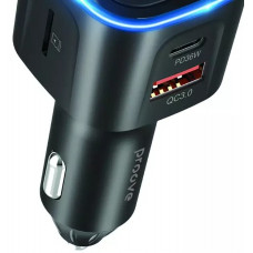 FM Модулятор Proove FM Launcher Luxor 36W (PD+QC3.0) Type-C+USB