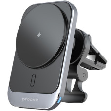 Автодержатель с беспроводной зарядкой Proove Square Magnetic Pro 15W Gray (WHSP15010004)