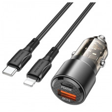 Автомобільний зарядний пристрій Borofone BZ20A USB+USB-C 83W