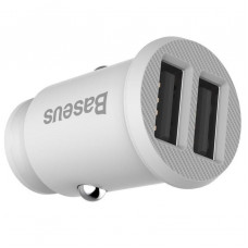 Автомобільний зарядний пристрій Baseus Grain 3.1A 2USB White