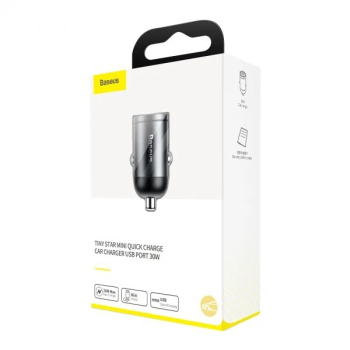 Автомобильное зарядное устройство Baseus Tiny Star Mini PPS 30W USB Gray