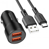 Автомобільний зарядний пристрій Borofone BZ19 Type-C