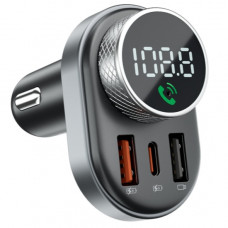 Автомобільний зарядний пристрій Proove FM Launcher Sound Link 30W (PD+QC3.0) Type-C+USB Black