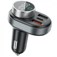 Автомобільний зарядний пристрій Proove FM Launcher Sound Link 30W (PD+QC3.0) Type-C+USB Black