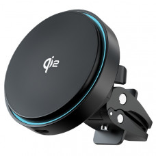 Автодержатель с беспроводной зарядкой Proove Light Circle Qi2 15W