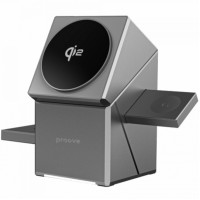 Автотримач Proove Iron Hide 3 in 1 Qi2 Gray