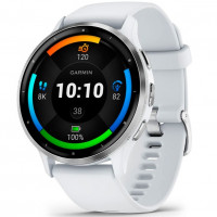 Смарт-годинник Garmin Venu 3 Silver Stainless Steel Bezel with Whitestone Case and Silicone Band (010-02784-00/50)