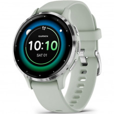 Смарт-годинник Garmin Venu 3S Silver Stainless Steel Bezel with Sage Gray Case and Silicone Band (010-02785-01/51)