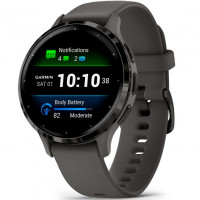 Смарт-годинник Garmin Venu 3S Slate Stainless Steel Bezel with Pebble Gray Case and Silicone Band (010-02785-00/50)