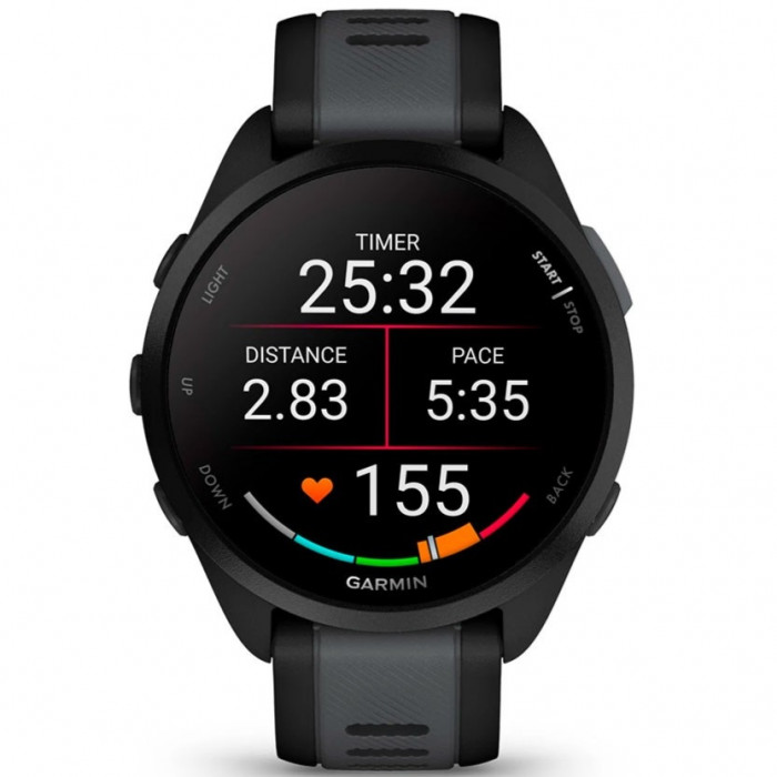 Смарт-годинник Garmin Forerunner 165 Black with Slate Gray Band (010-02863-20/A0/AC)