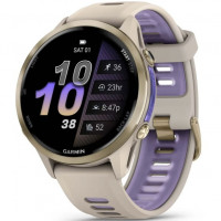 Смарт-часы Garmin Forerunner 970 Soft Gold Titanium Bezel with French Gray Case and Tidal Indigo Band (010-02969-02/12/62)