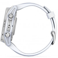 Смарт-часы Garmin Fenix 8 43mm AMOLED Silver Bezel with Whitestone Silicone Band (010-02903-00/06)