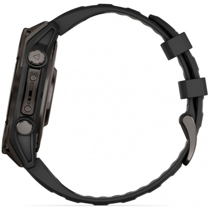 Смарт-годинник Garmin Fenix 8 47mm AMOLED Sapphire Carbon Gray DLC Titanium Bezel with Black Silicone Band (010-02904-20/21/29)