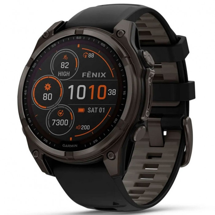 Смарт-годинник Garmin Fenix 8 47mm Sapphire Solar Carbon Gray DLC Titanium/Black Silicone Band (010-02906-10/11/70) Смарт-годинник Garmin Fenix 8 47mm Sapphire Solar Carbon Gray DLC Titanium/Black Silicone Band (010-02906-10/11/70)