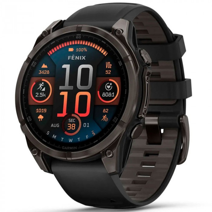 Смарт-годинник Garmin Fenix 8 51mm AMOLED Sapphire Carbon Gray DLC Titanium Black/Pebble Gray Silicone Band (010-02905-20/21/63) Смарт-годинник Garmin Fenix 8 51mm AMOLED Sapphire Carbon Gray DLC Titanium Black/Pebble Gray Silicone Band (010-02905-20/21/63)