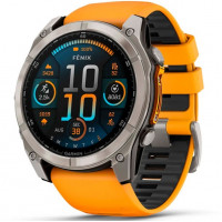 Смарт-часы Garmin Fenix 8 51mm AMOLED Sapphire Titanium Spark Orange/Graphite Silicone Band (010-02905-10/11/53)