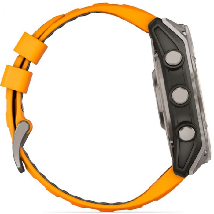 Смарт-годинник Garmin Fenix 8 51mm AMOLED Sapphire Titanium Spark Orange/Graphite Silicone Band (010-02905-10/11/53)