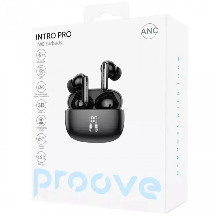 TWS навушники Proove Intro Pro with ANC Black (TWYN54002201)