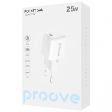 Сетевое зарядное устройство для Proove Pocket GaN 25W Type-C White (WCPG25010202)
