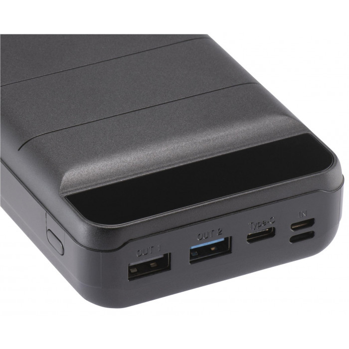 Зовнішній акумулятор Power Bank Yenkee YPB 3010-30000mAh Li-pol+TYPE-C Black