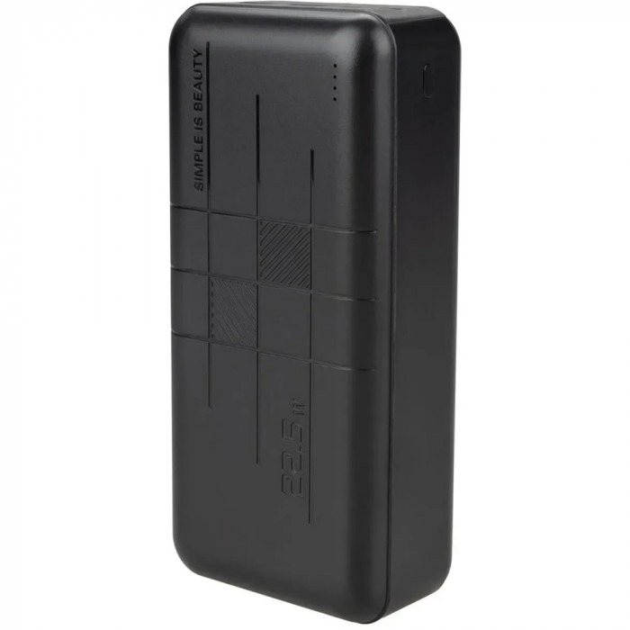 Зовнішній акумулятор Power Bank XO PR189 30000mAh 22.5W Black