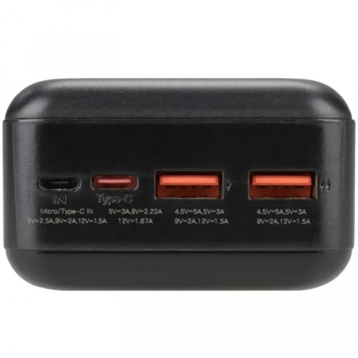 Зовнішній акумулятор Power Bank XO PR189 30000mAh 22.5W Black