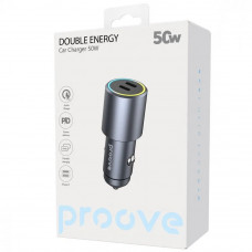Автомобільний зарядний пристрій Proove Double Energy 50W 2Type-C Metal Gray (ACDE50022206)