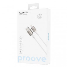 Кабель Proove Flex Metal USB to Lightning 2.4A (1m) White (CCFM20001102)