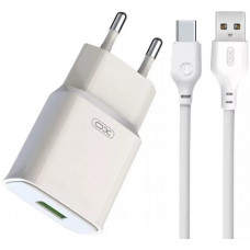 Мережевий зарядний пристрій XO L92D QC3.0 18W TYPE-C Cable