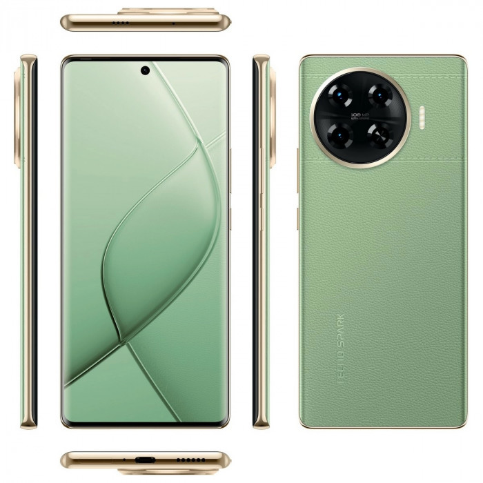 Смартфон Tecno Spark 20 Pro+ (KJ7) 8/256GB Magic Skin Green (4894947019135)