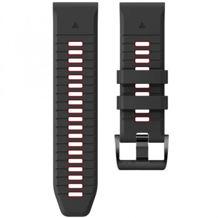 Ремінець Tech-Protect IconBand Pro для Garmin Fenix 5 | 6 | 6 Pro | 7 Black Red (9490713936436)