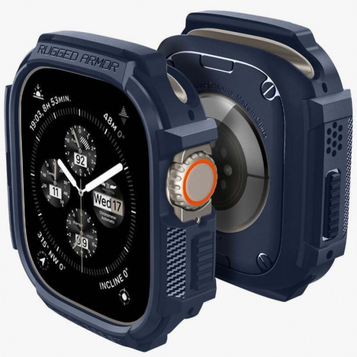 Чохол Spigen Rugged Armor для Apple Watch Ultra 2/1 49mm Navy Blue (ACS07382)